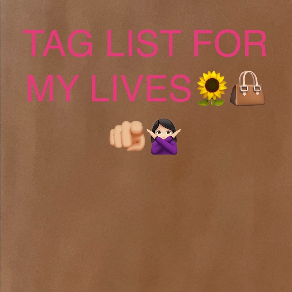 Tag list for shows !